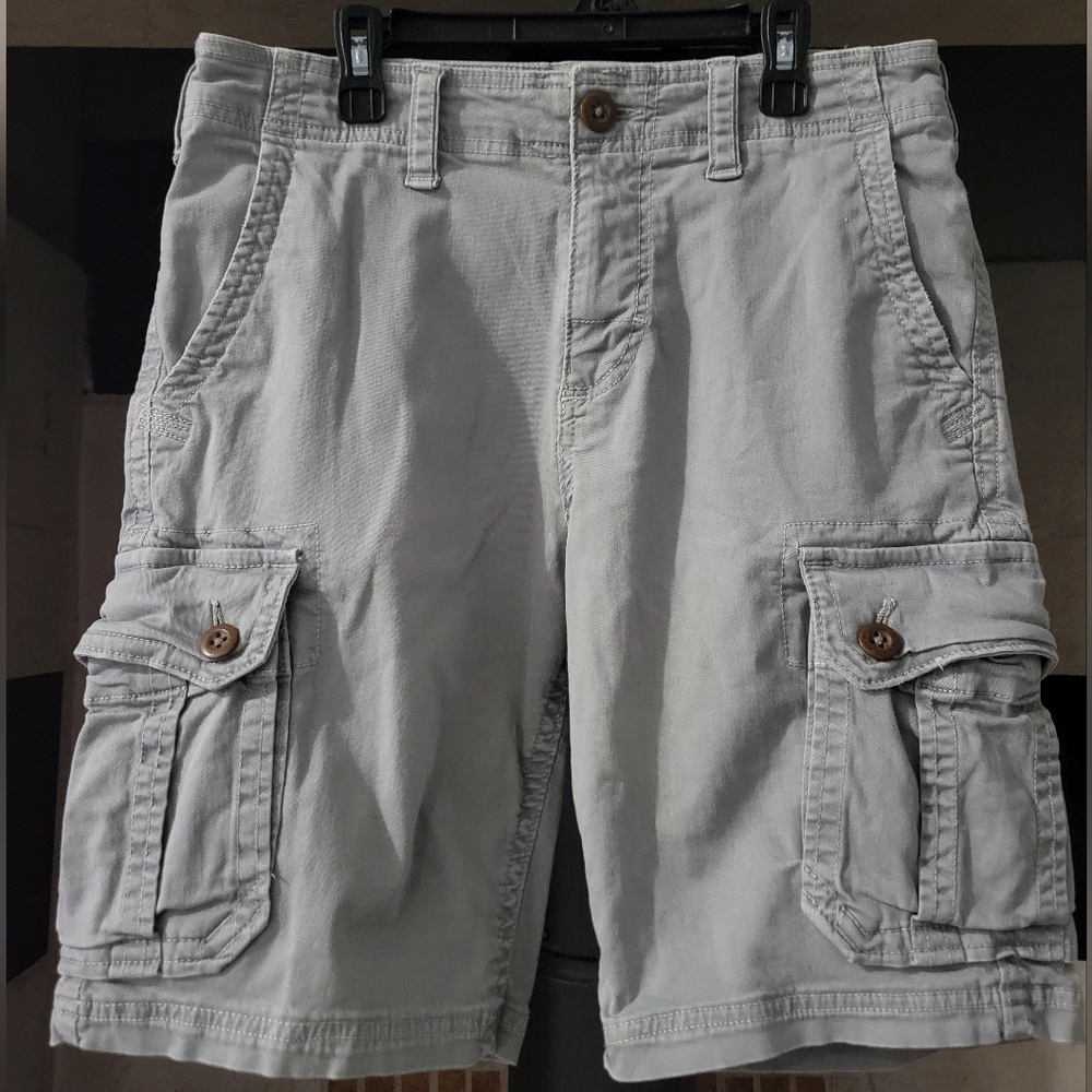American Eagle Cargo Shorts Active Flex Classic Size 30 Green/Gray